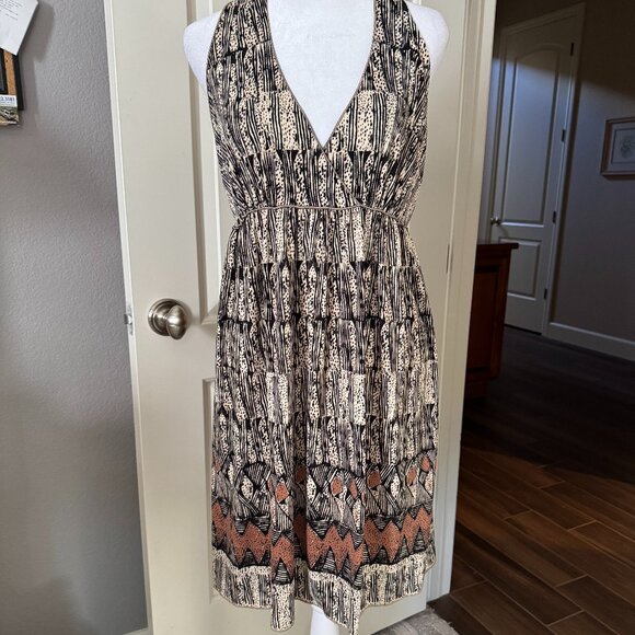 Studio M Tribal Print Halter Dress, Size Large - Picture 1 of 13